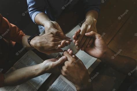 Premium Photo Group Of People Holding Hands Praying Worship Believe