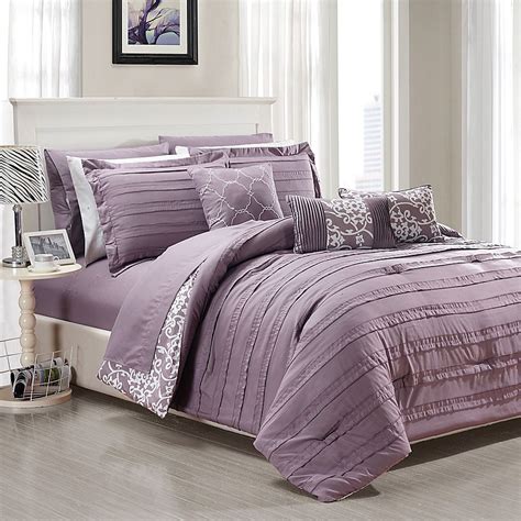 Chic Home Isobelle 10 Piece Queen Comforter Set In Plum Comforter