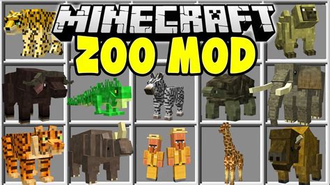 Minecraft Zoo Mod Catch Wild Animals And Build Your Own Minecraft Zoo