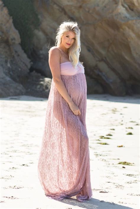 Mauve Lace Maternity Photoshoot Gown Maternity Gowns Pink Blush