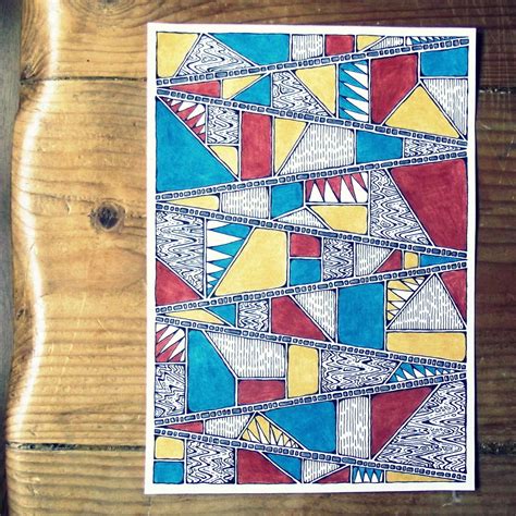 Indie Pattern, Art Piece in Pen and Pencil | Pattern art, Art journal