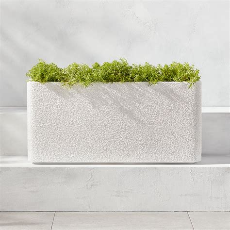 Modern White Outdoor Planters Plant Pots And Planter Bowls Cb2