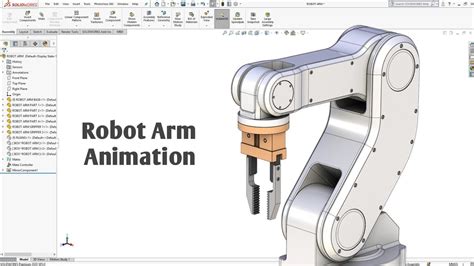 How To Make Robot Arm Animation With Solidworks Youtube