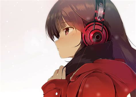 Hd Wallpaper Anime Girls Headphones Original Characters