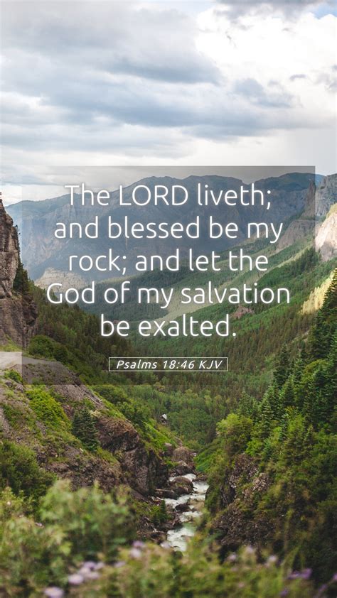 Psalms 1846 Kjv Mobile Phone Wallpaper The Lord Liveth And Blessed