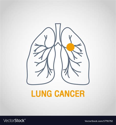 Lung Cancer Logo Icon Design Royalty Free Vector Image