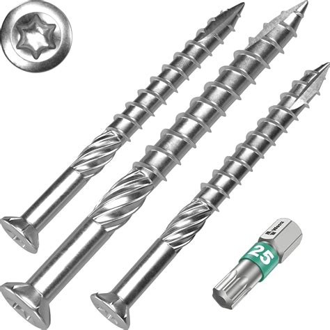 T Inox C1 Hardened Stainless Steel Decking Screws Torx 25 With