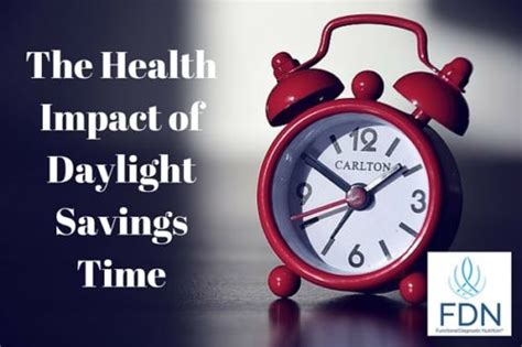 The Health Impact Of Daylight Savings Time Functional Diagnostic