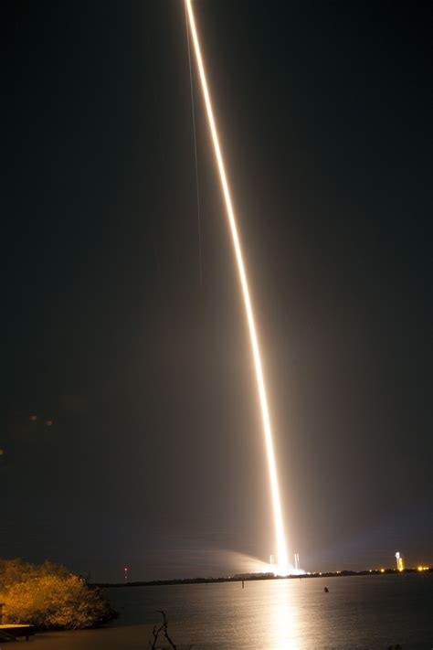 Nasa Spaceship Launching At Night