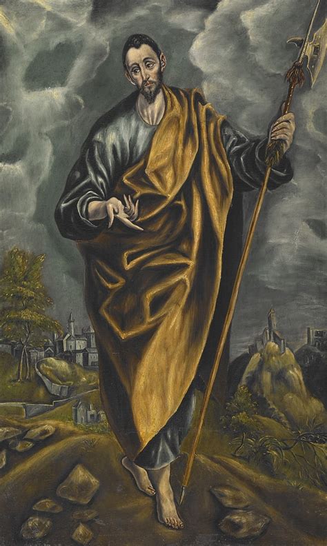 St. Judas Thaddäus oder St. Thomas von El Greco: Kunstdruck
