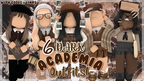 Dark Academia Roblox Outfits For Girls With Codes Links 🤎