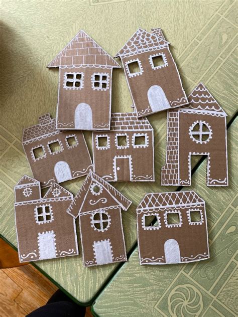 Cardboard Gingerbread Houses Cardboard Gingerbread House Gingerbread