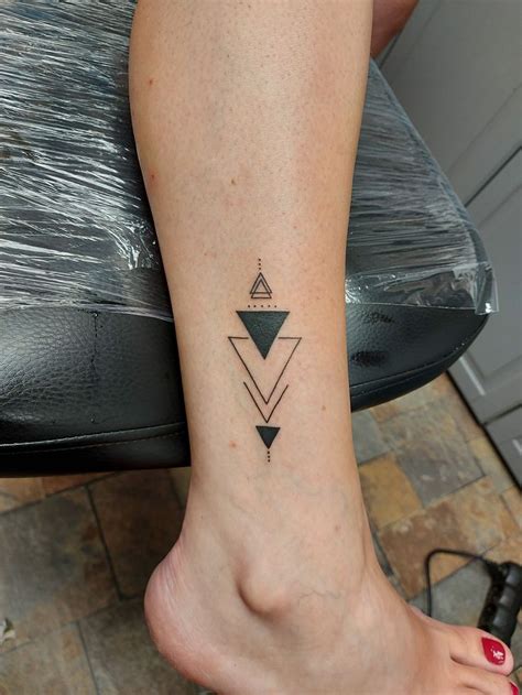 Triangle Tattoo Flower Leg Tattoos Tattoos Tattoos With Meaning