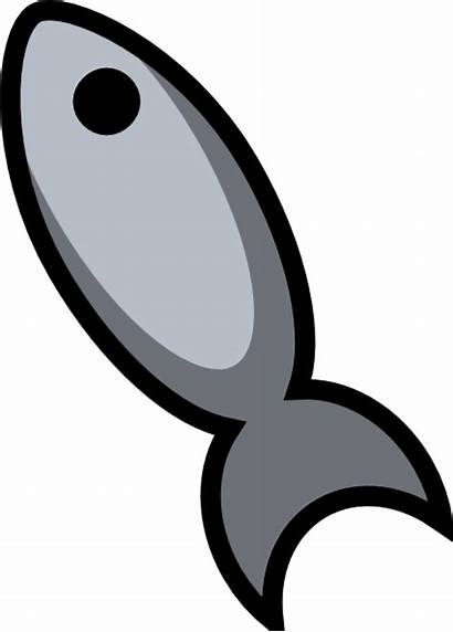 Fish Cartoon Clip Clipart Clker Vector Grey