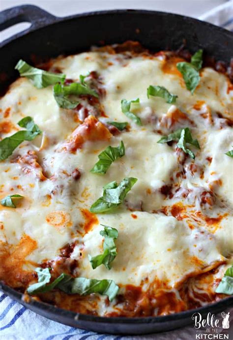 Easy Skillet Lasagna Recipe Belle Of The Kitchen