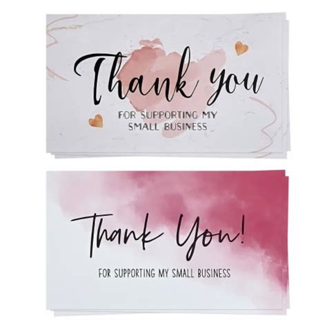 Wrapables 21 X 35 Thank You Cards For Small Business Weddings