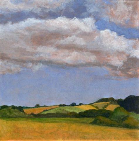 Green Fields And Rolling Hills Original Landscape Painting On Canvas