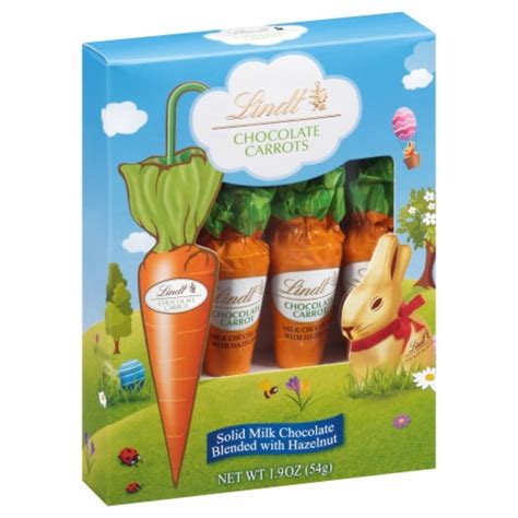 Lindt Chocolate Carrots Solid Milk Chocolate Easter Candy Blended With