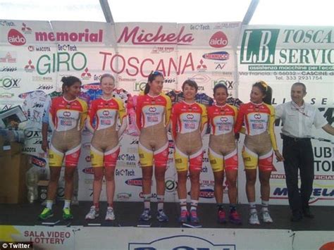 Colombian Women S Cycling Team Refuse To Stop Wearing Flesh Coloured Kit Daily Mail Online