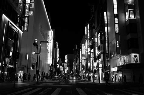 Wallpaper Japan City Street Cityscape Night Road Symmetry