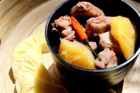 Pork Ribs With Pineapple Stock Photo Image Of Dinner 77376474