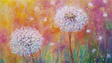 Dandelion Acrylic Painting At Explore Collection