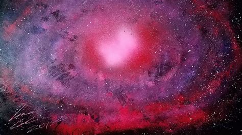 Red Galaxy Spray Paint Art Tutorial Youtube