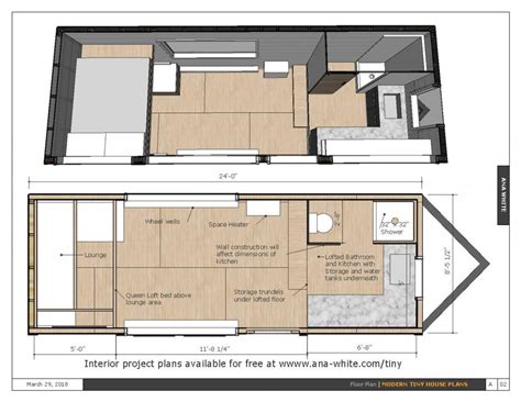 Open Concept Rustic Modern Tiny House Framing Shell ...