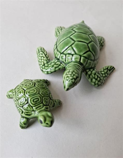 Small Decorative Ceramic Turtles Etsy