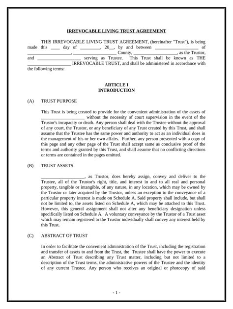 California Irrevocable Trust Form Fill Out Sign Online DocHub