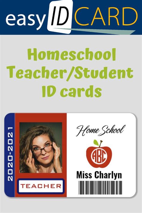 Teacher Id Card Easyidcard School Id Homeschool Teacher Id Card