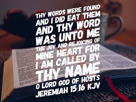 Thy Words Were Found And I Did Eat Them Jeremiah 1516 The Spirit Of