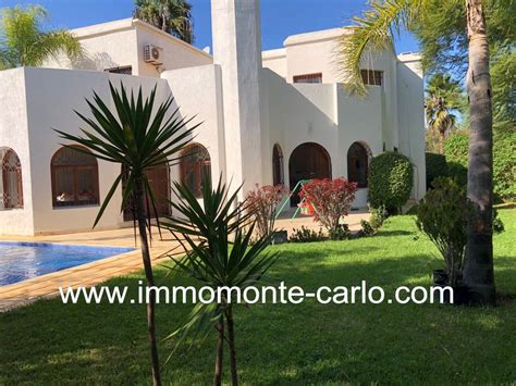 Très Belle Villa Avec Piscine à Louer à Hay Riad Rabat Location Maison