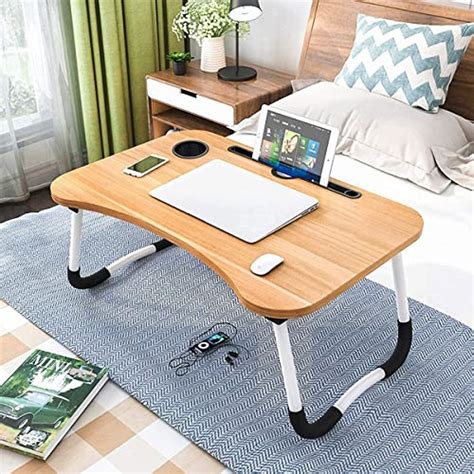Trona Foldable Bed Study Table Portable Multifunction Laptop Table