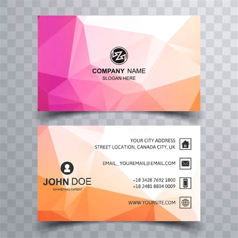Abstract Colorful Polygon Business Card Background 237249 Vector Art At