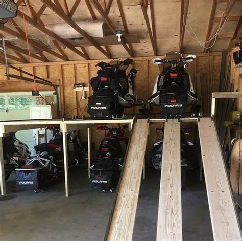 Snowmobile Storage Garage Design Garage Storage Organization Atv