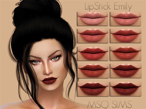 Lipstick Emily At Msq Sims Sims 4 Updates