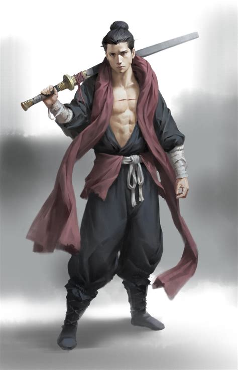 Artstation Swordsman Wang Xiao Rpg Character Character Portraits