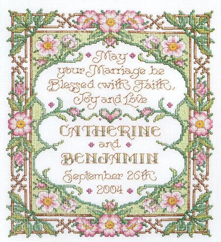 A color printer works best for this, so you can easily wall hangings, pillows, toys and placemats are just a few of the many projects you can make with free cross stitch patterns. Kooler Design Studio Wedding Sampler - Cross Stitch ...