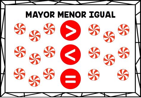 Matematicas Navideñas Mayor Menor Igual 10