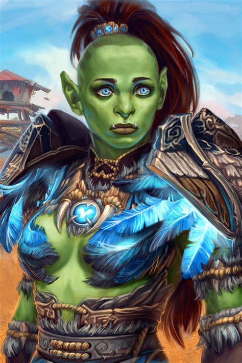 Pin By Ma Hughes On Games I Like Gia Female Orc Warcraft Characters Warcraft Art