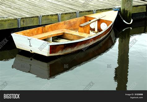 Small Boat Tied Dock Image And Photo Free Trial Bigstock