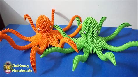 3d Origami Octopus Tutorial Diy Home Showpieces Paper Octopus Home