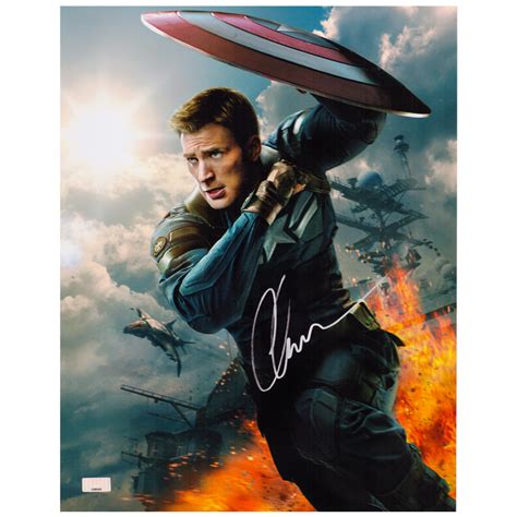 Lot Detail Chris Evans Autographed Captain America 11x14 Winter Soldier Photo
