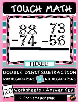 It is one of the few operations in mathematics that is actually quite fun to do! Touch Math Subtraction Worksheets: Double Digit With and ...