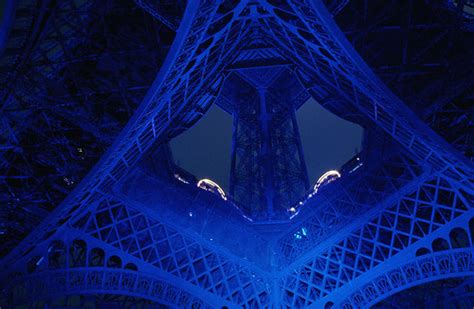 Blue Eiffel Tower Paris Blue Eiffel Tower To Celebrate E Flickr
