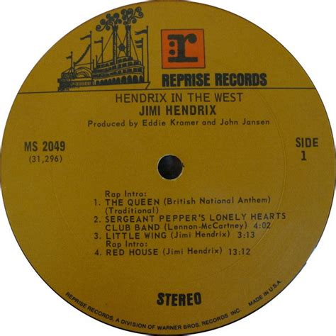 Jimi Hendrix Hendrix In The West Used Vinyl High Fidelity Vinyl