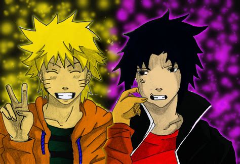 Naruto And Sasuke Coloured By Slydemaster On Newgrounds