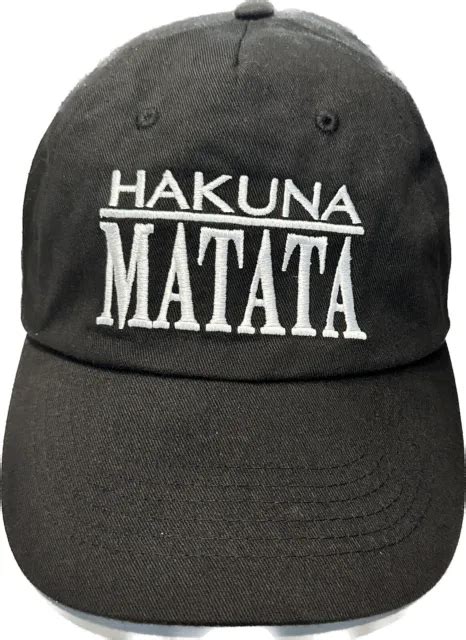 Disney The Lion King Hakuna Matata Black Snapback Cap Hat New