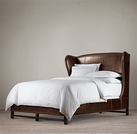 french wing leather bed